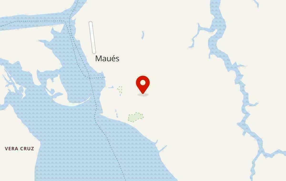 Mapa de Maués no Amazonas