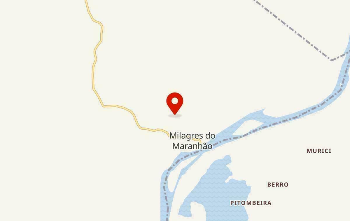 Mapa de Milagres do Maranhão no Maranhão