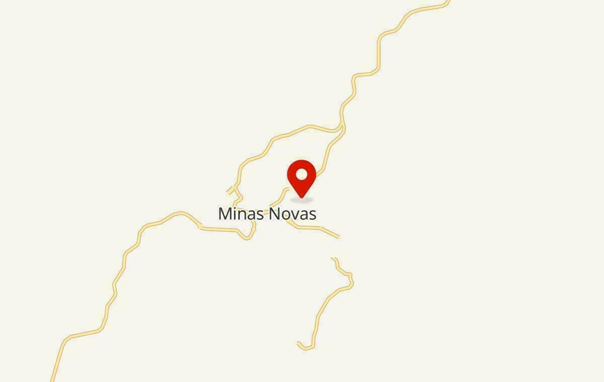 Mapa de Minas Novas em Minas Gerais