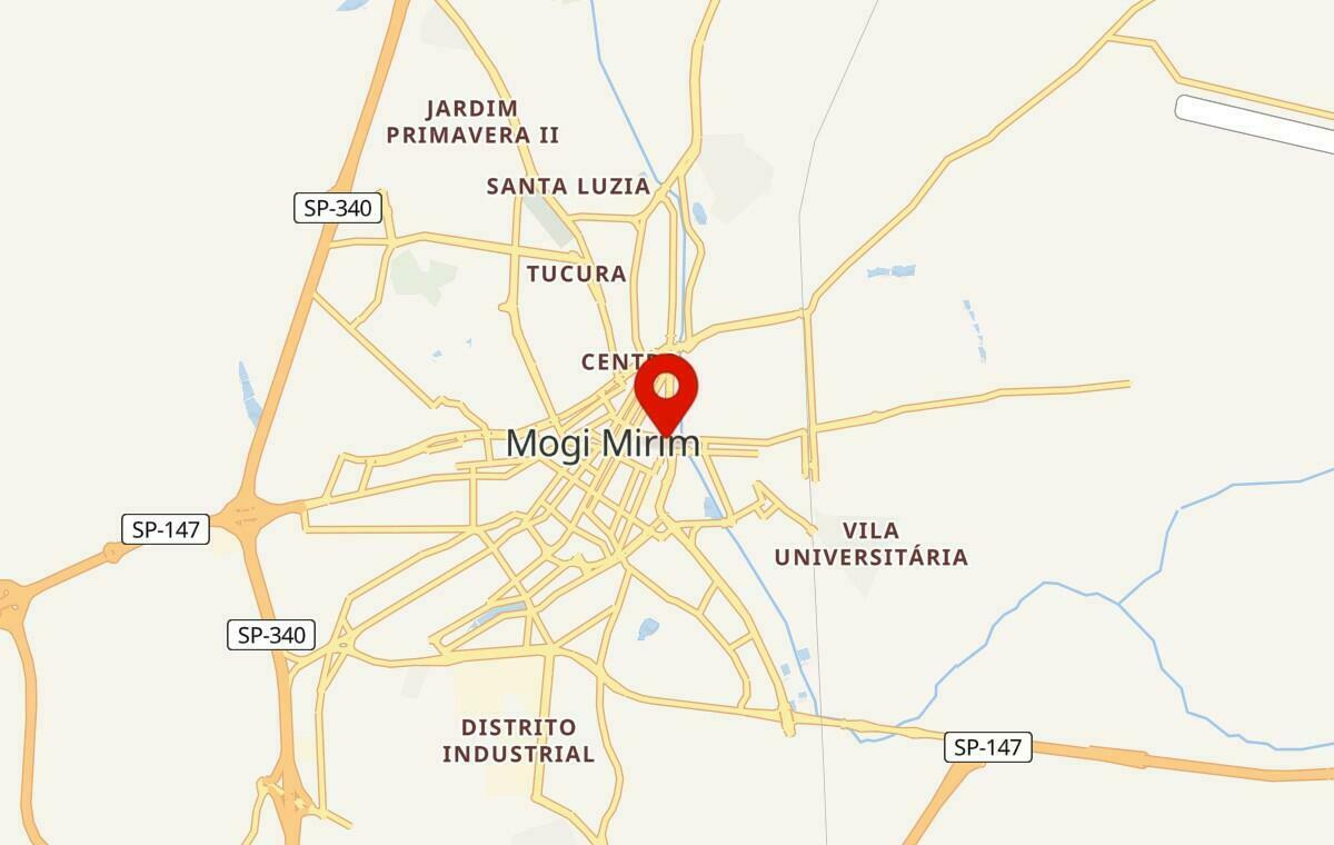 Mapa de Mogi Mirim em São Paulo