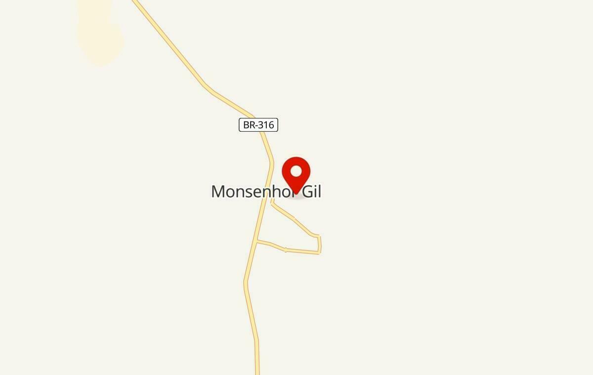 Mapa de Monsenhor Gil no Piauí