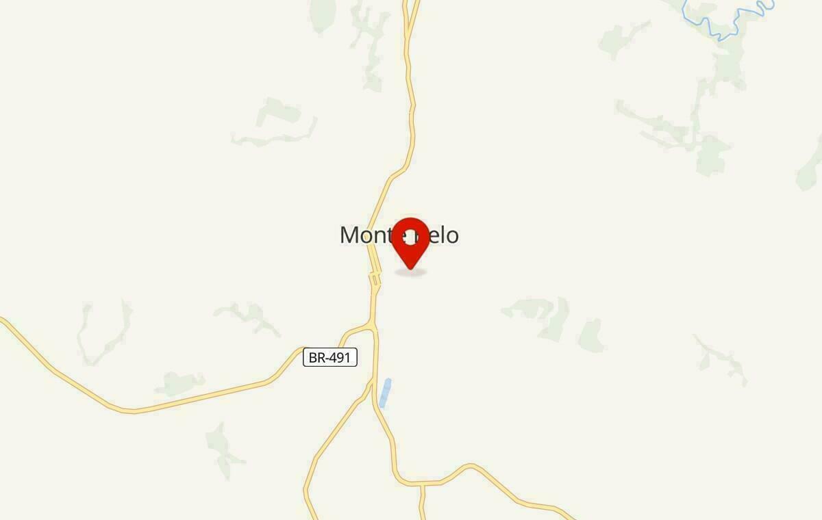 Mapa de Monte Belo em Minas Gerais