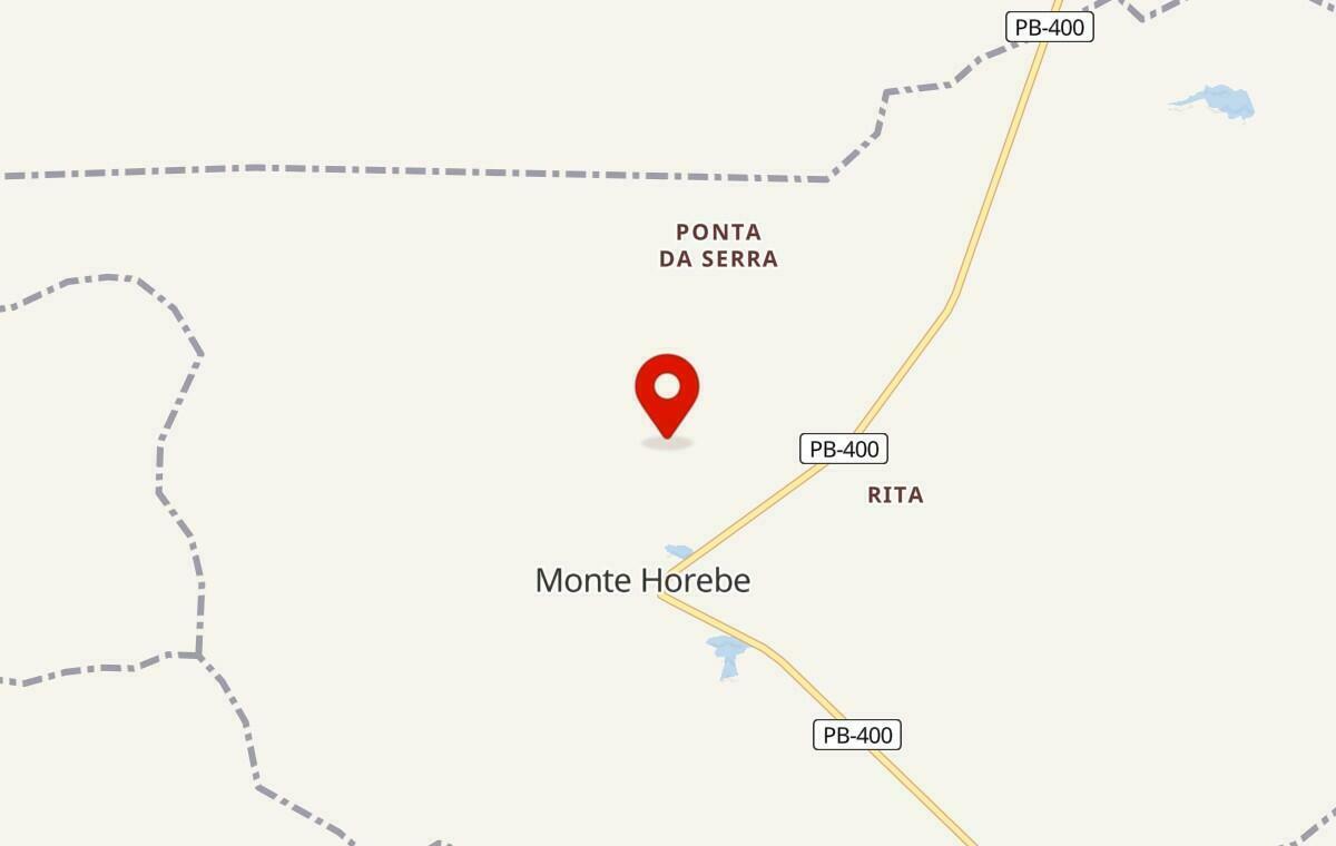 Mapa de Monte Horebe na Paraíba