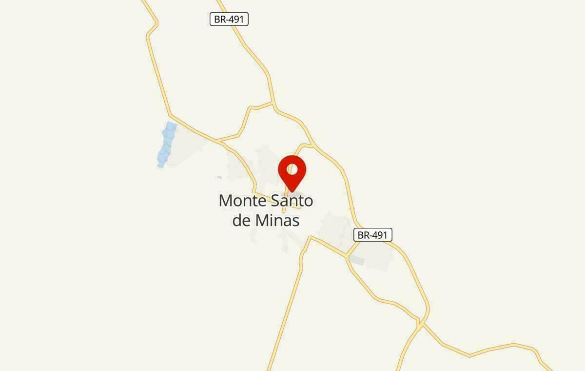 Mapa de Monte Santo de Minas em Minas Gerais
