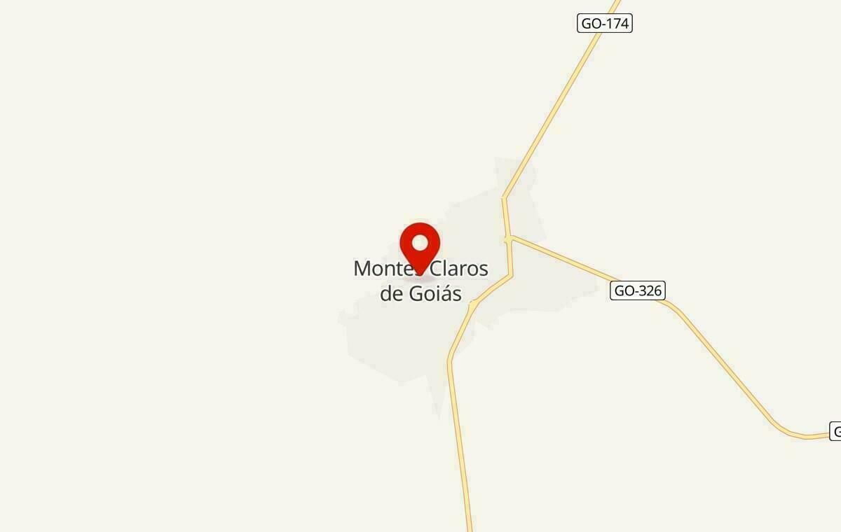 Mapa de Montes Claros de Goiás em Goiás
