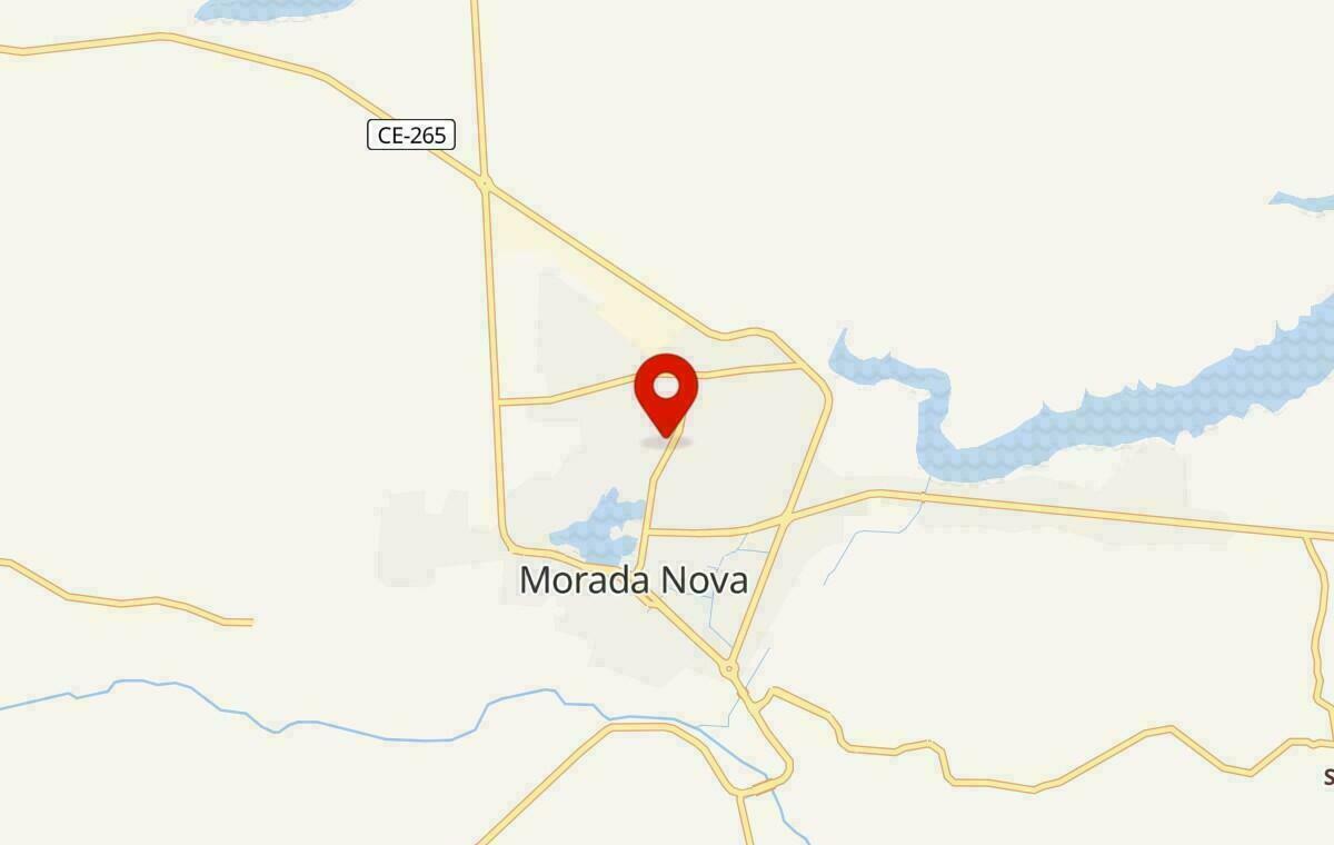 Mapa de Morada Nova no Ceará