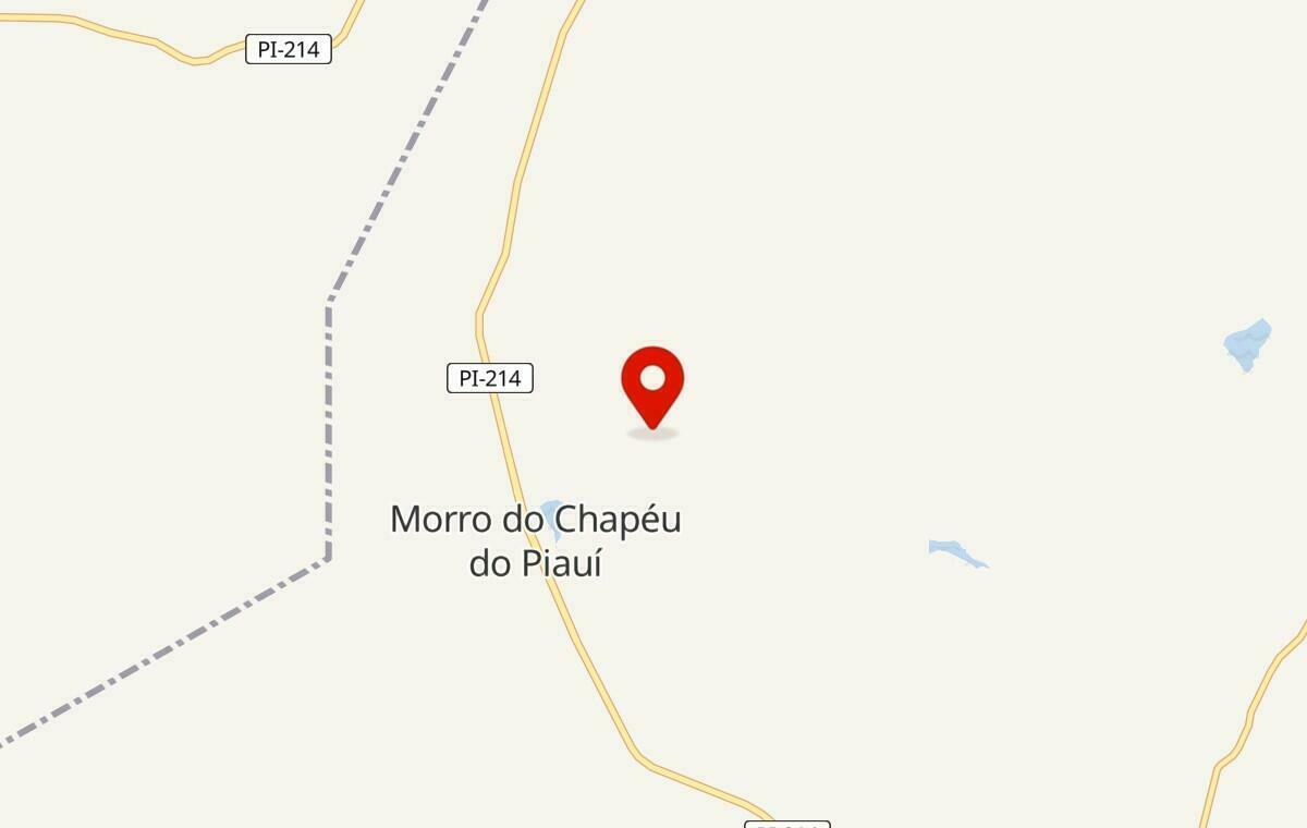 Mapa de Morro do Chapéu do Piauí no Piauí