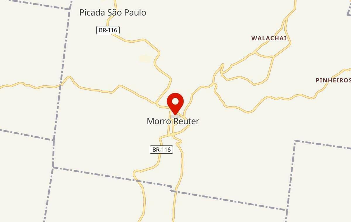 Mapa de Morro Reuter no Rio Grande do Sul