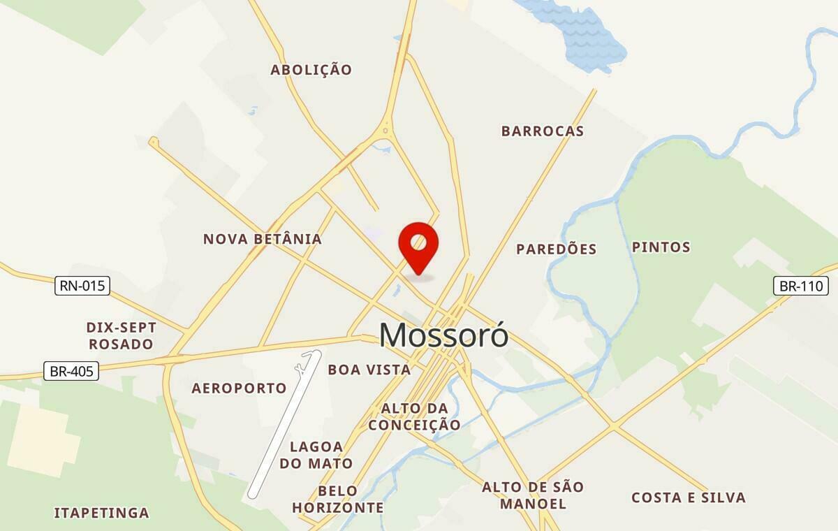 Mapa de Mossoró no Rio Grande do Norte