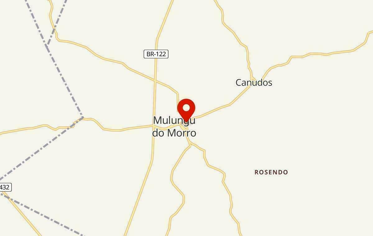 Mapa de Mulungu do Morro na Bahia