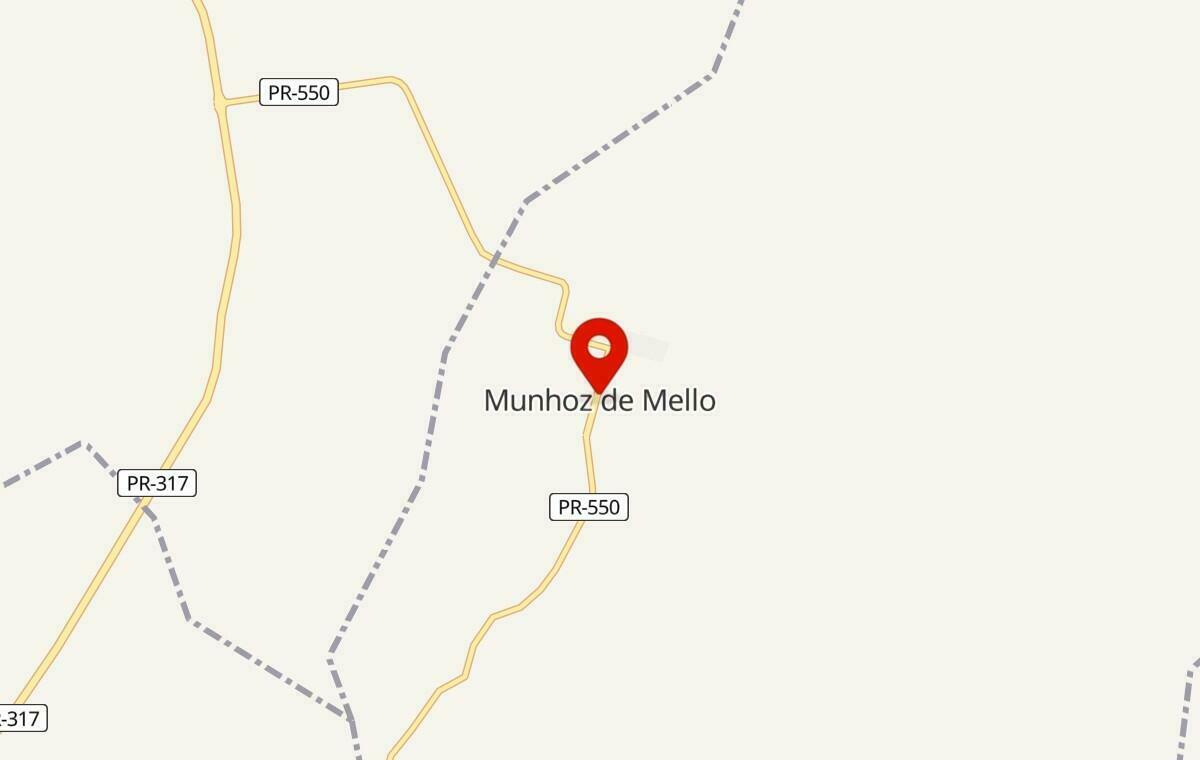 Mapa de Munhoz de Melo no Paraná