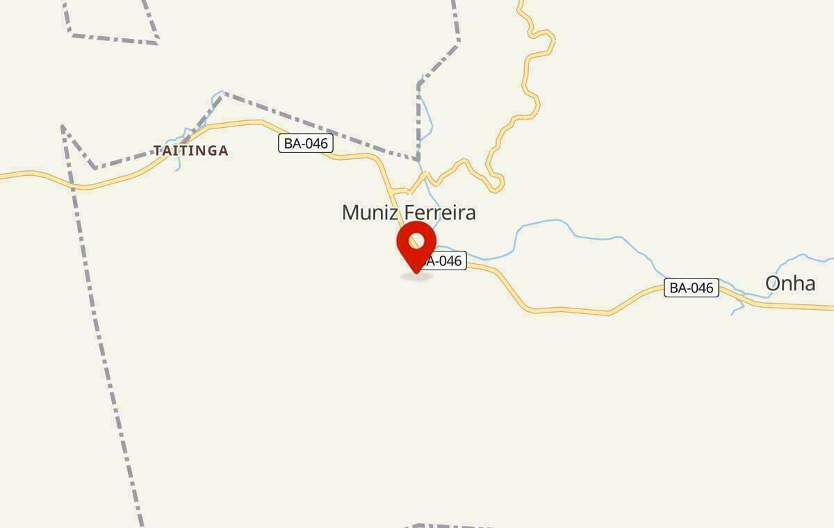 Mapa de Muniz Ferreira na Bahia