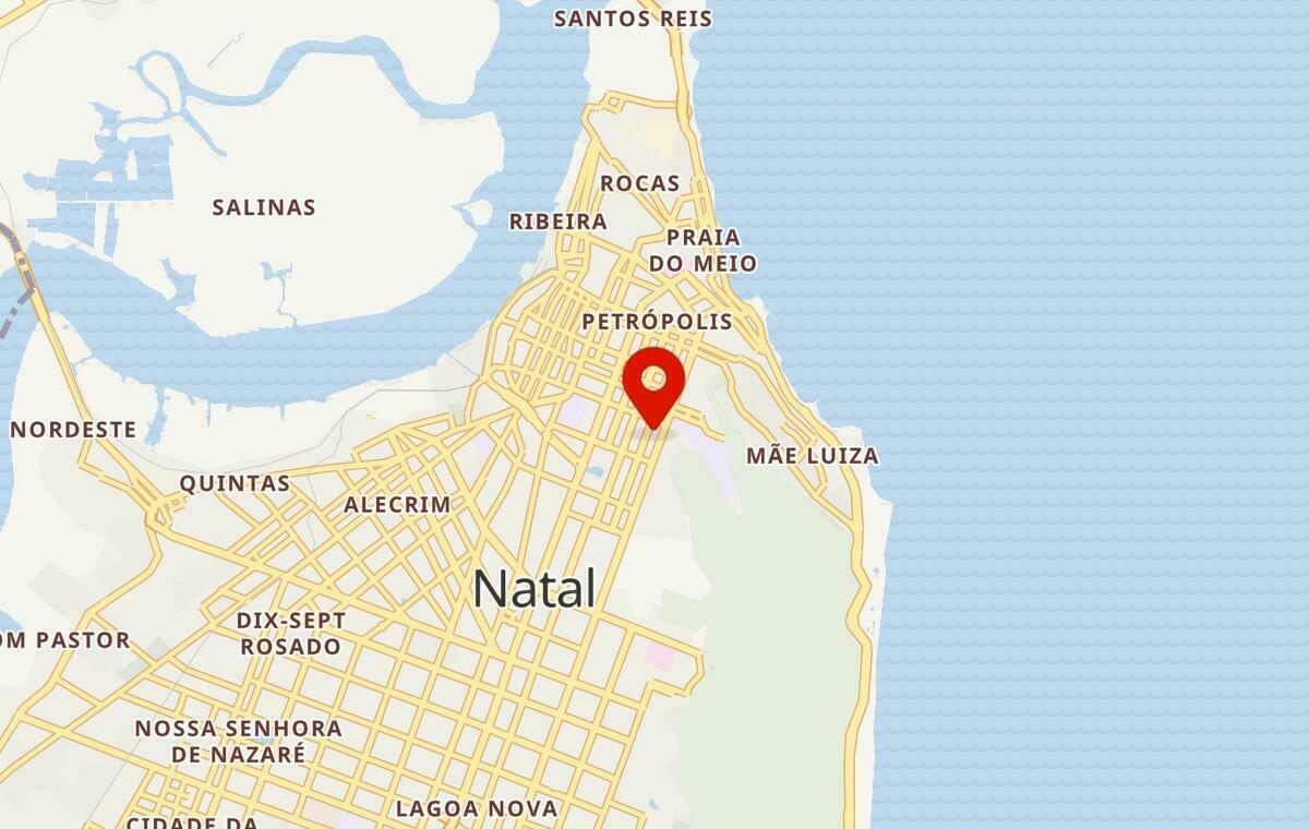 Mapa de Natal no Rio Grande do Norte