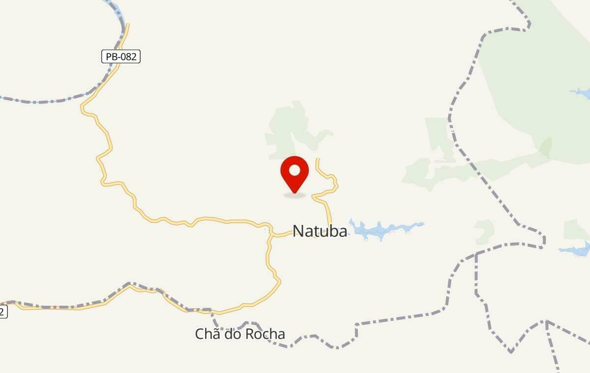 Mapa de Natuba na Paraíba