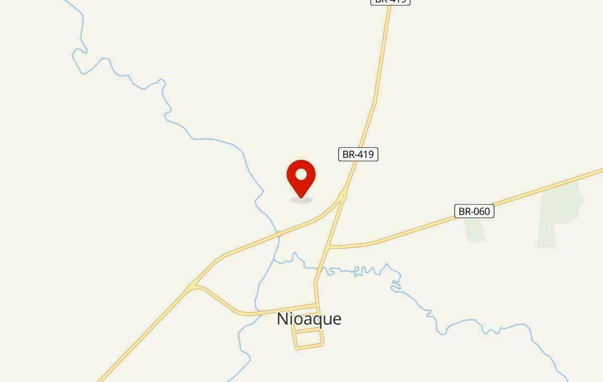 Mapa de Nioaque no Mato Grosso do Sul
