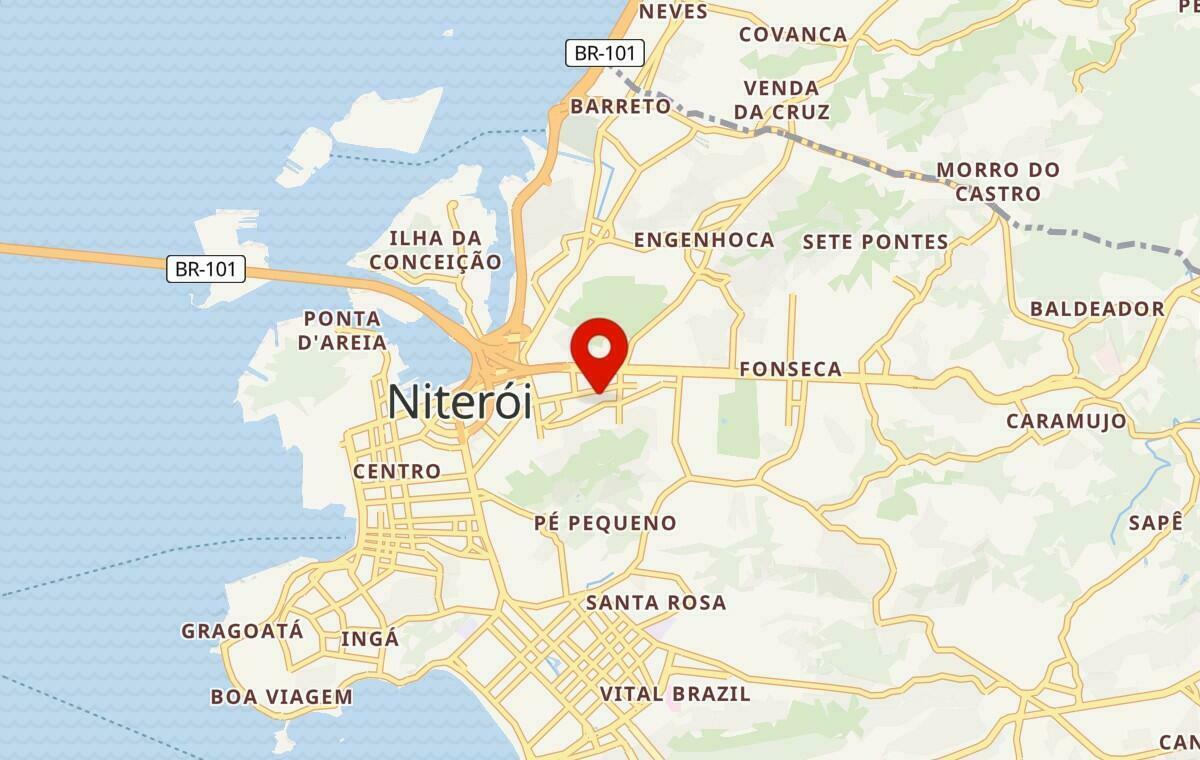 Mapa de Niterói no Rio de Janeiro
