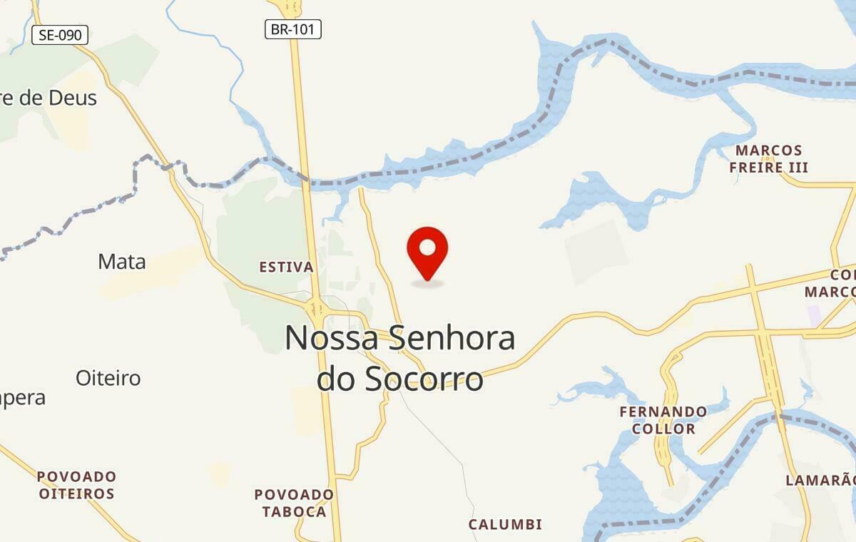 Mapa de Nossa Senhora do Socorro em Sergipe