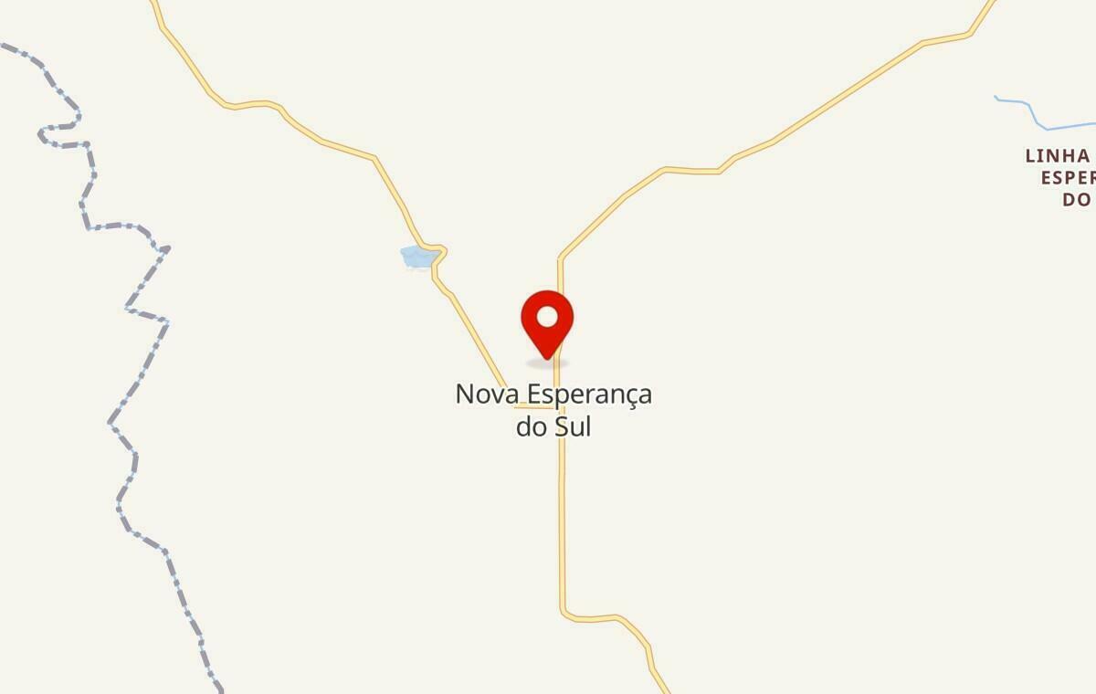 Mapa de Nova Esperança do Sul no Rio Grande do Sul