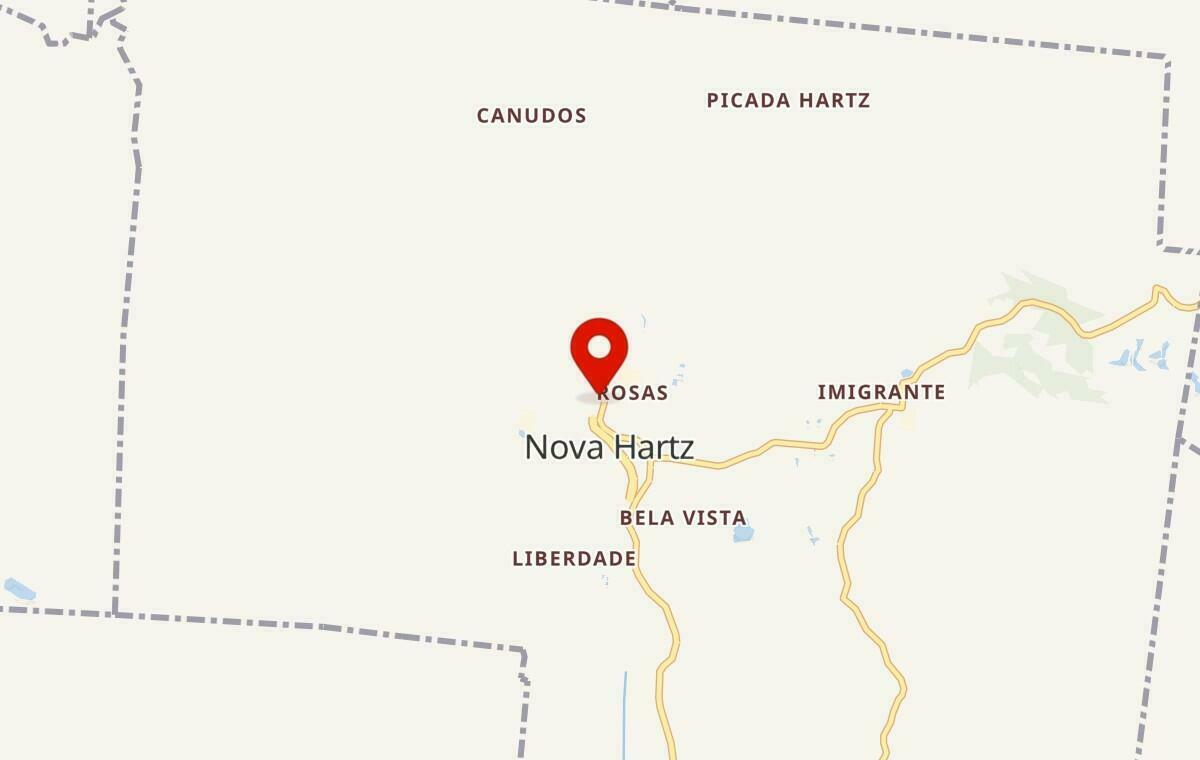 Mapa de Nova Hartz no Rio Grande do Sul