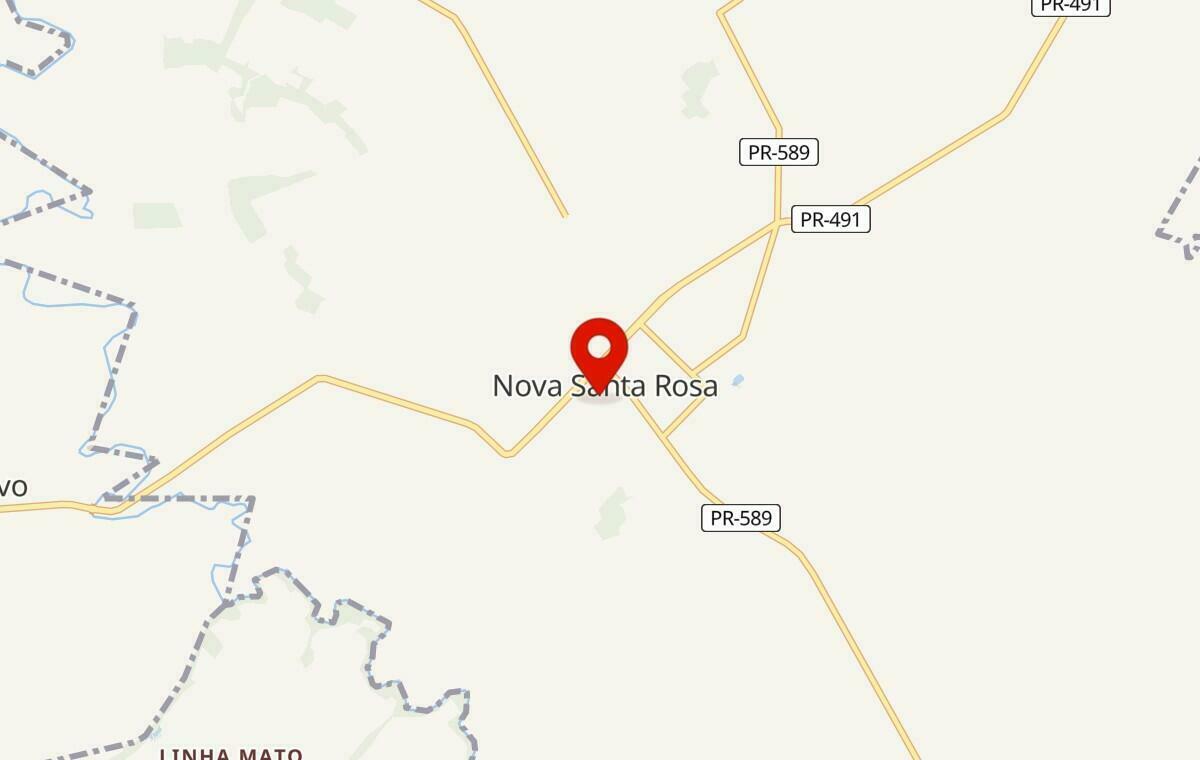 Mapa de Nova Santa Rosa no Paraná