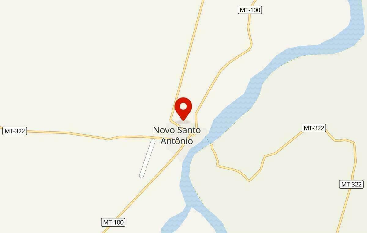 Mapa de Novo Santo Antônio no Mato Grosso