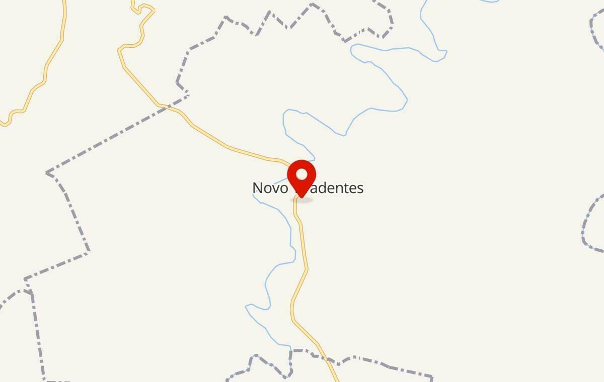 Mapa de Novo Tiradentes no Rio Grande do Sul