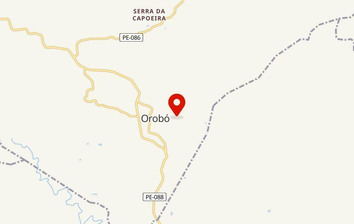 Mapa de Orobó em Pernambuco