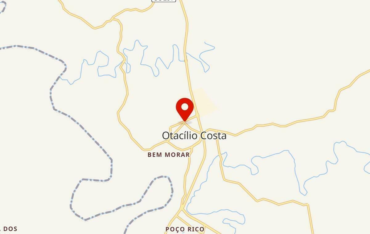 Mapa de Otacílio Costa em Santa Catarina