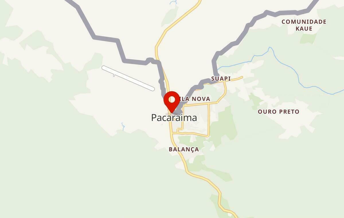 Mapa de Pacaraima em Roraima
