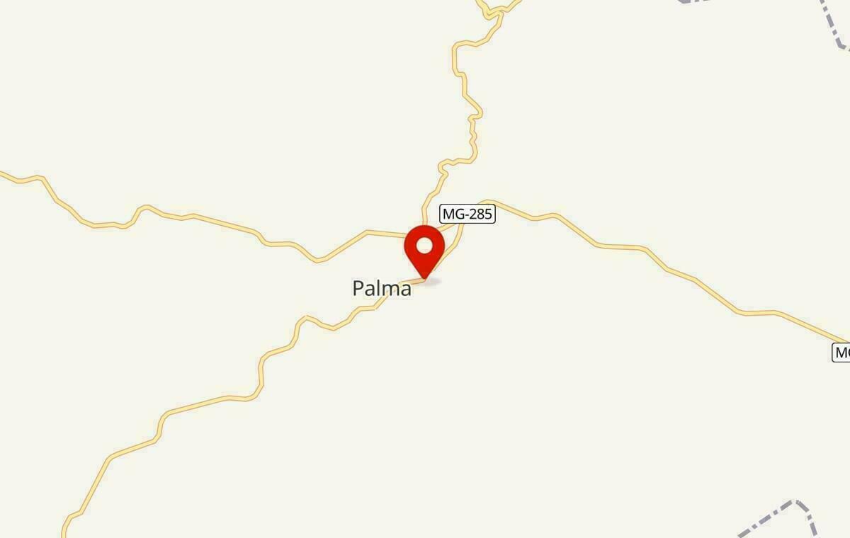 Mapa de Palma em Minas Gerais