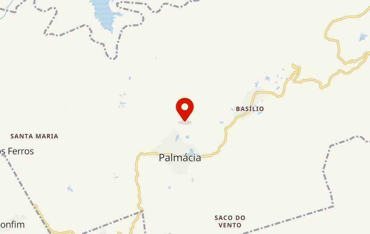 Mapa de Palmácia no Ceará