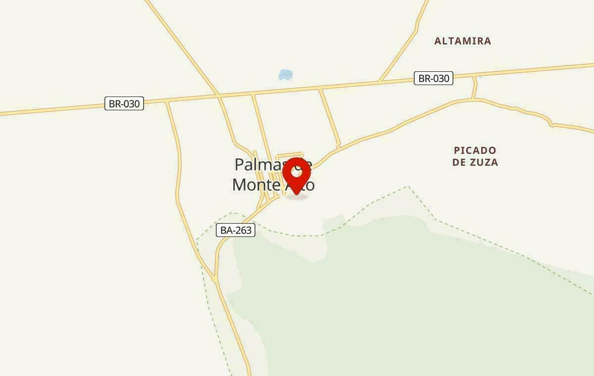 Mapa de Palmas de Monte Alto na Bahia