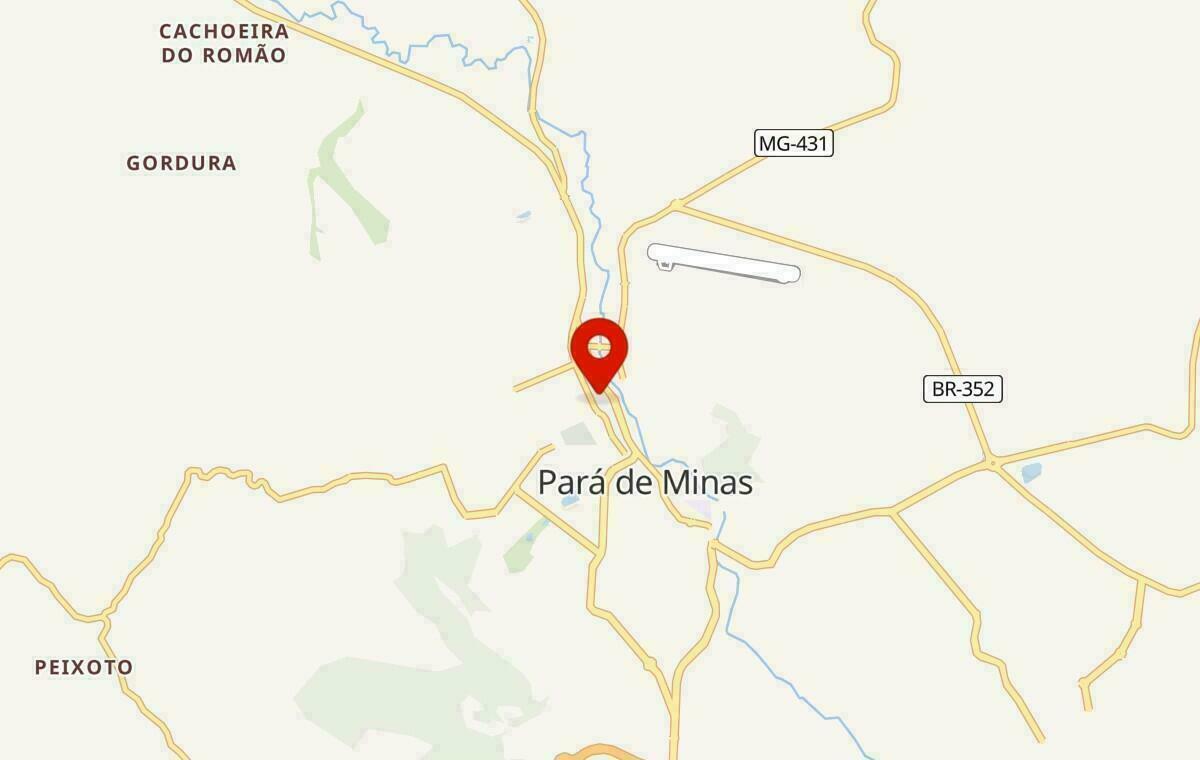Mapa de Pará de Minas em Minas Gerais