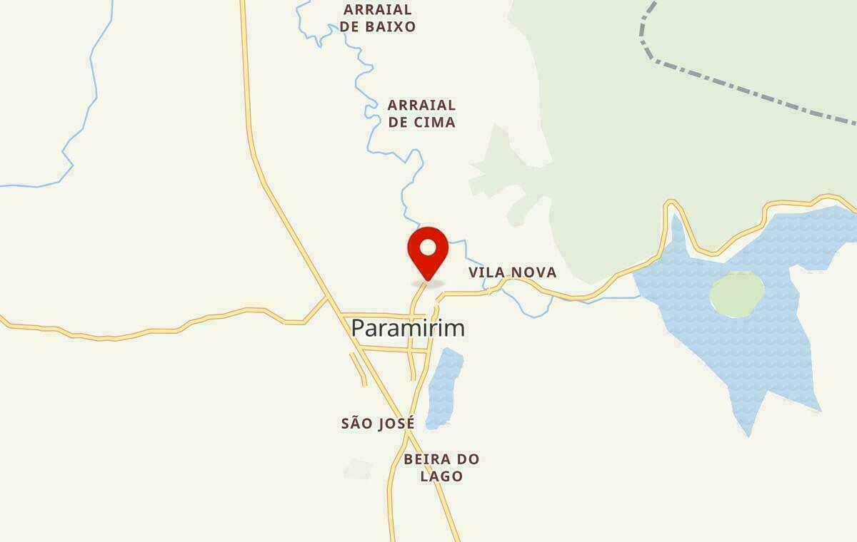 Mapa de Paramirim na Bahia