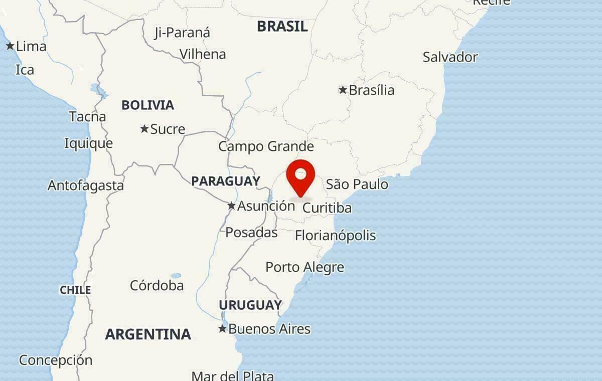 Mapa no Paraná