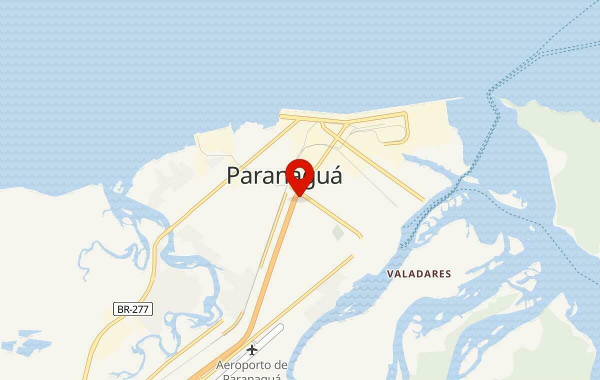 Mapa de Paranaguá no Paraná