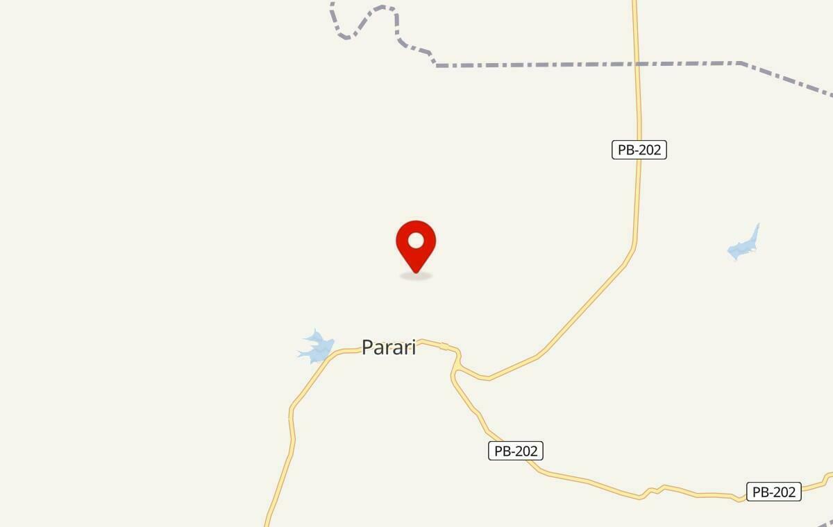 Mapa de Parari na Paraíba