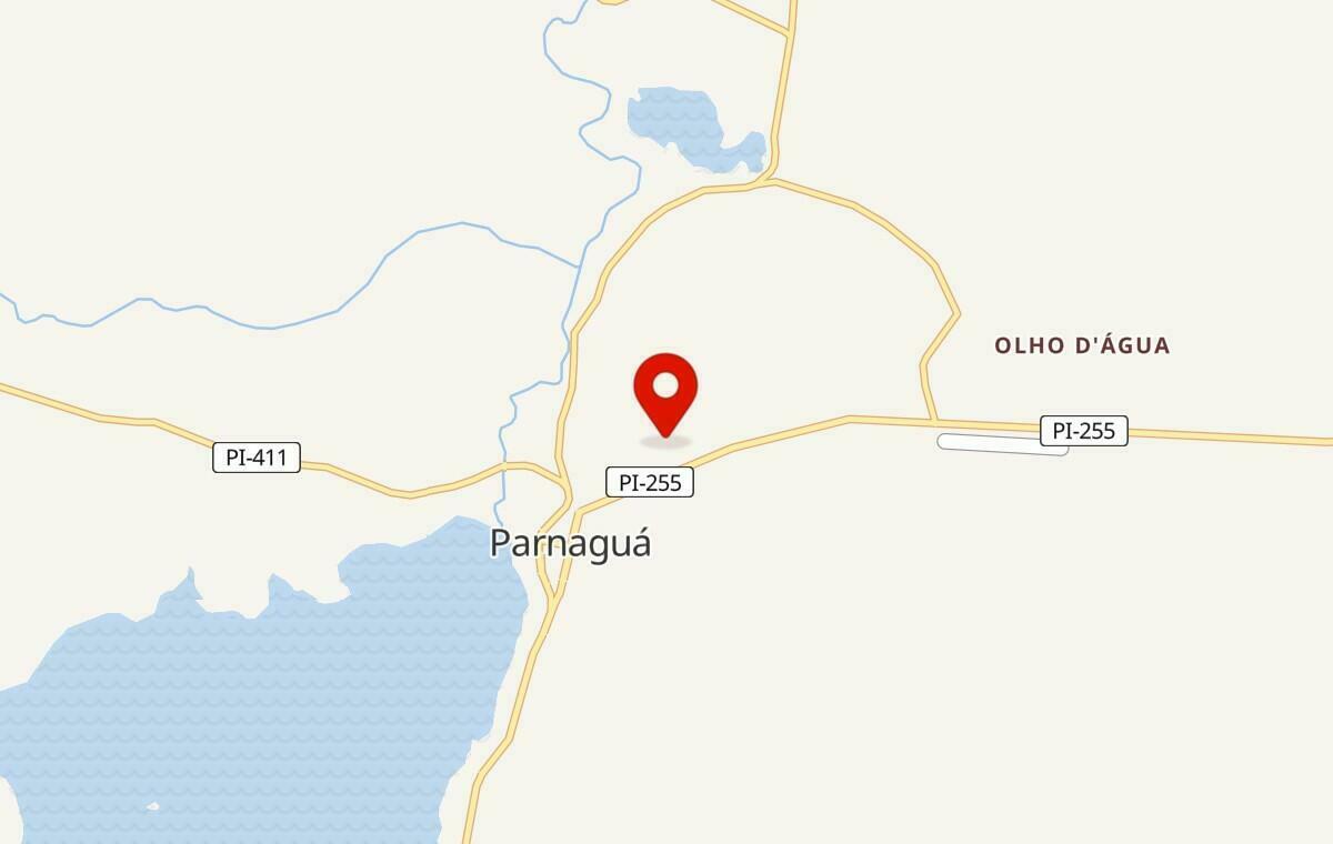 Mapa de Parnaguá no Piauí