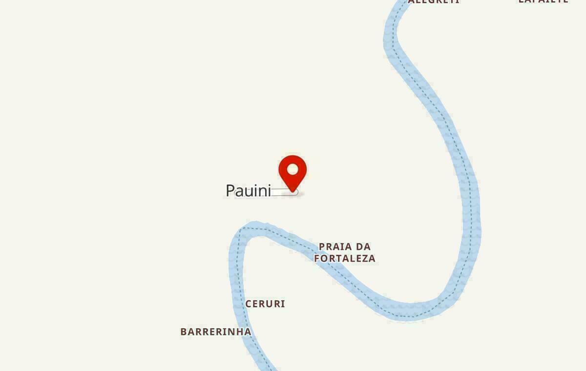 Mapa de Pauini no Amazonas