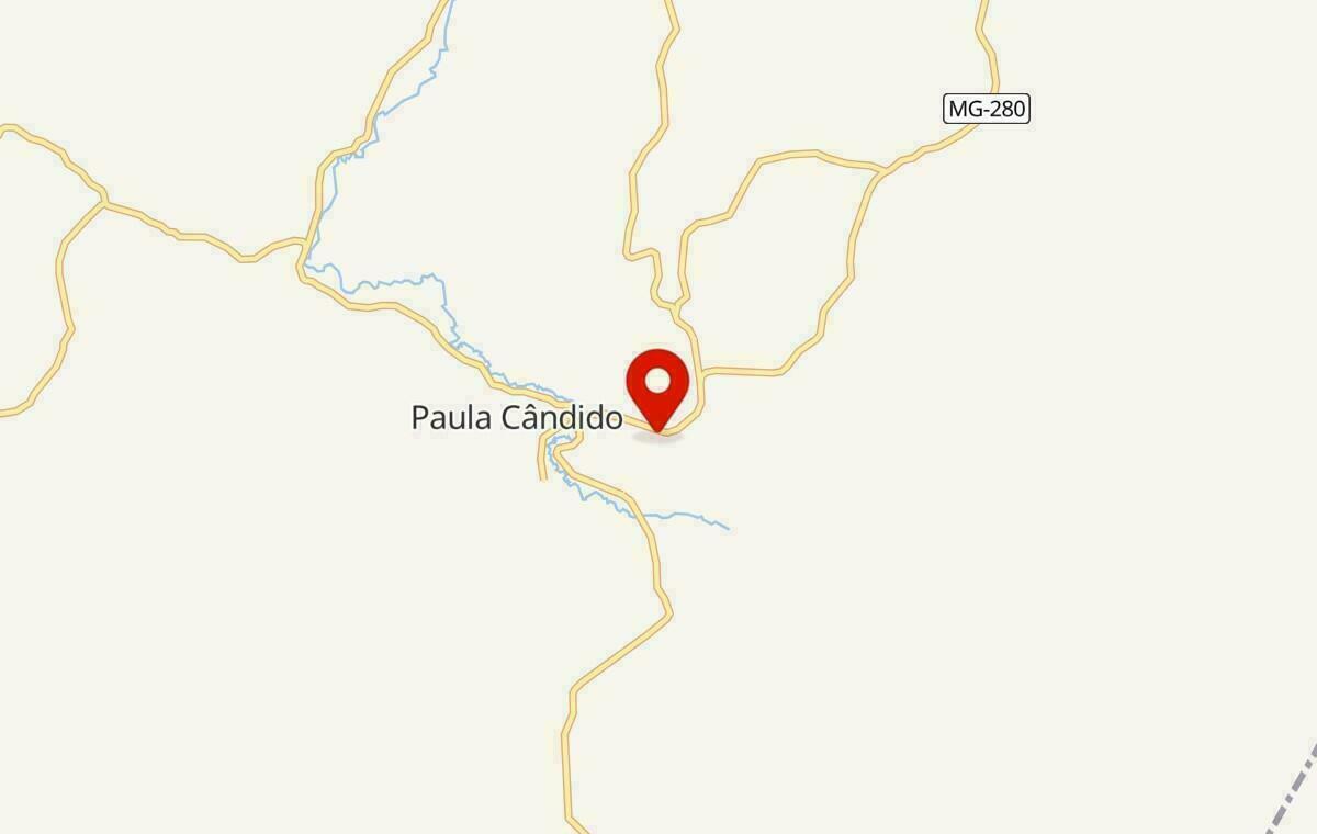 Mapa de Paula Cândido em Minas Gerais