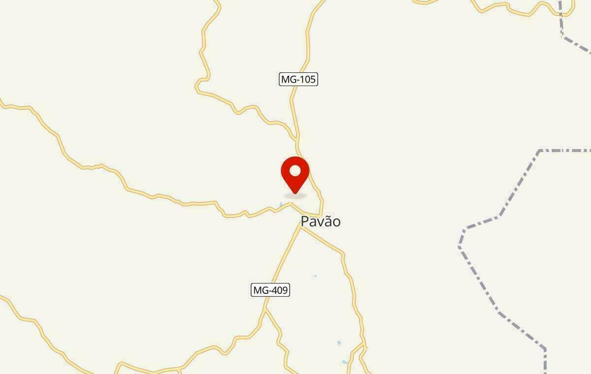 Mapa de Pavão em Minas Gerais