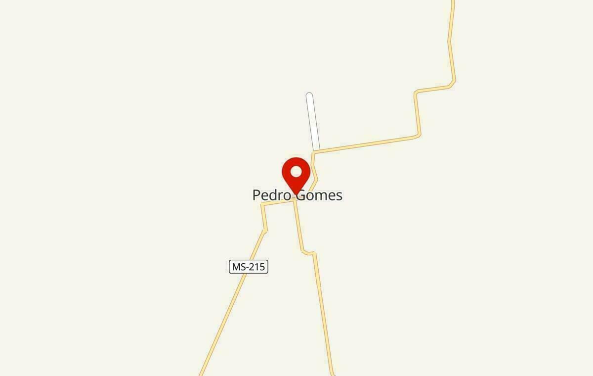 Mapa de Pedro Gomes no Mato Grosso do Sul