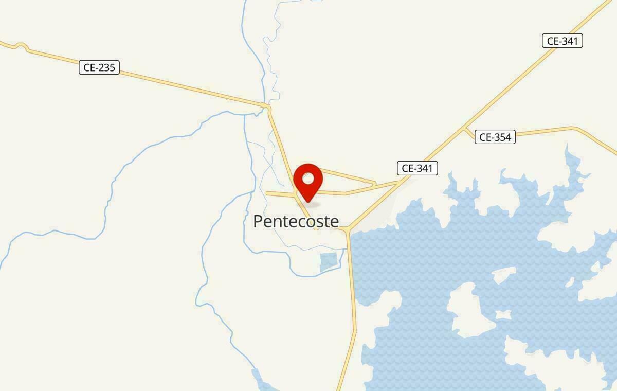 Mapa de Pentecoste no Ceará
