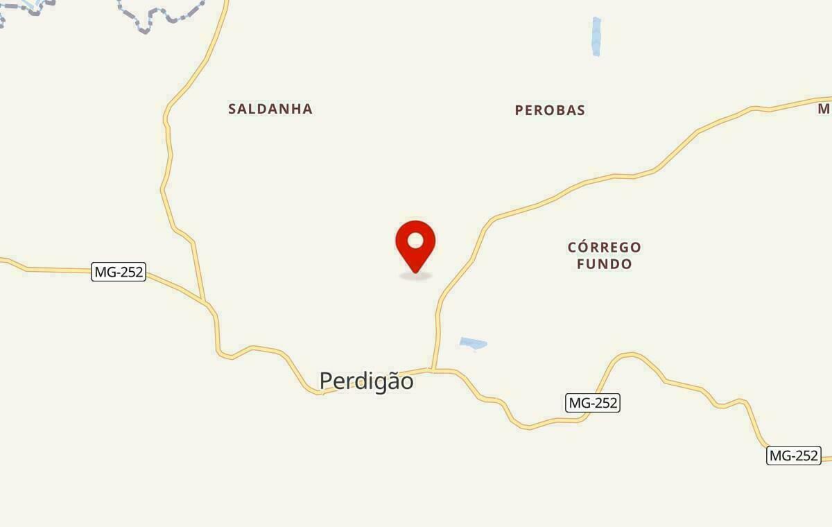 Mapa de Perdigão em Minas Gerais