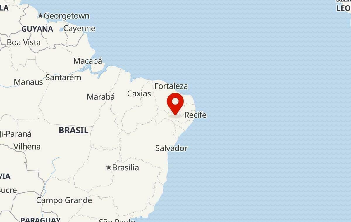 Mapa em Pernambuco