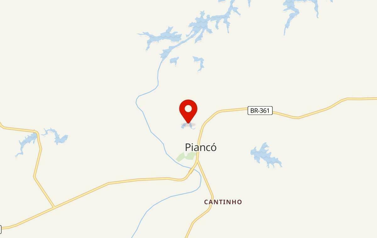 Mapa de Piancó na Paraíba
