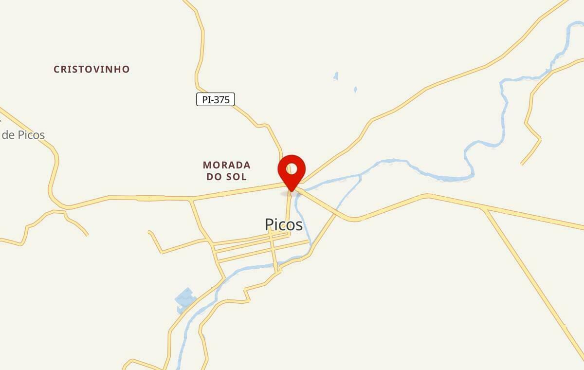 Mapa de Picos no Piauí