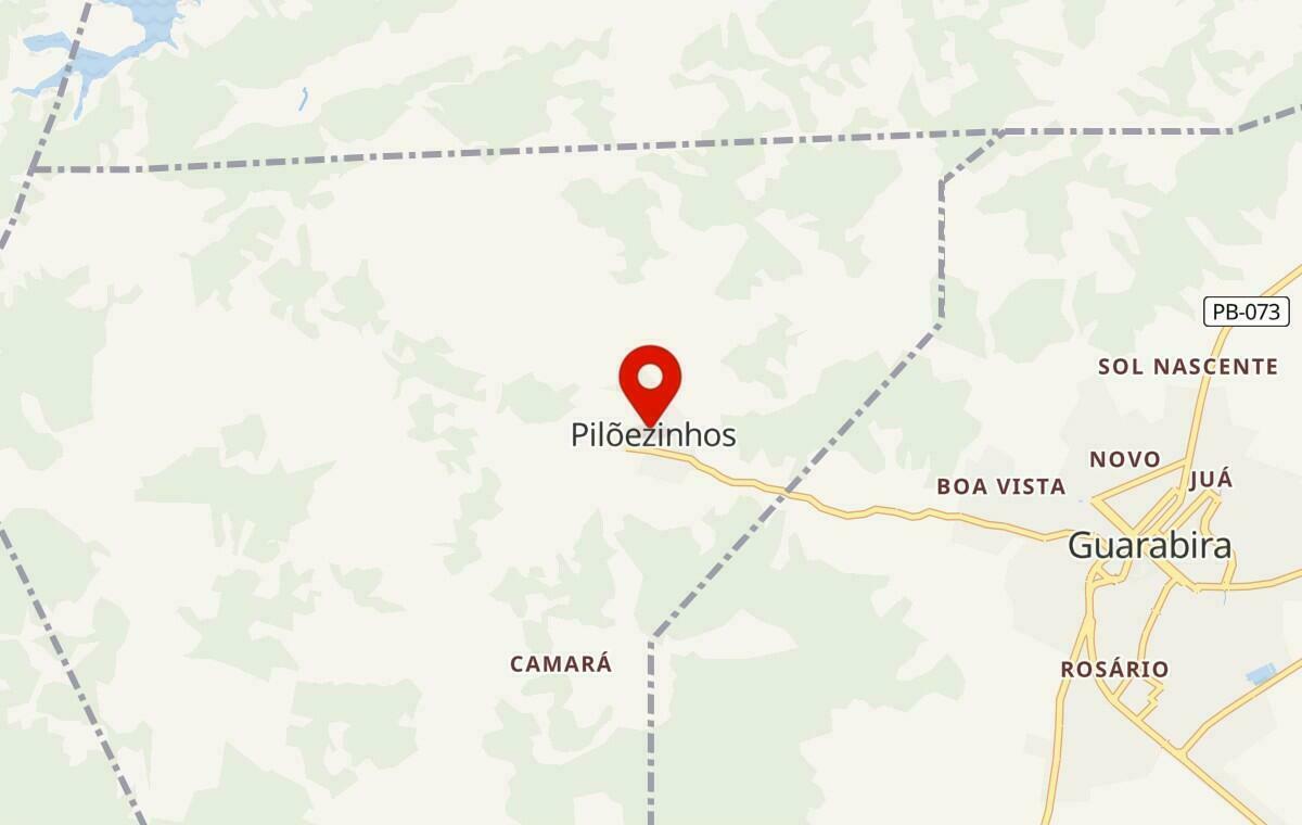 Mapa de Pilõezinhos na Paraíba