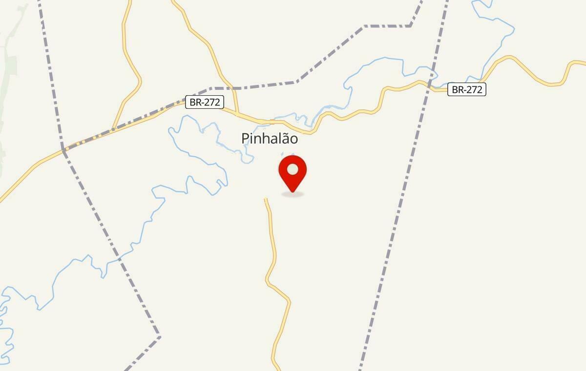 Mapa de Pinhalão no Paraná