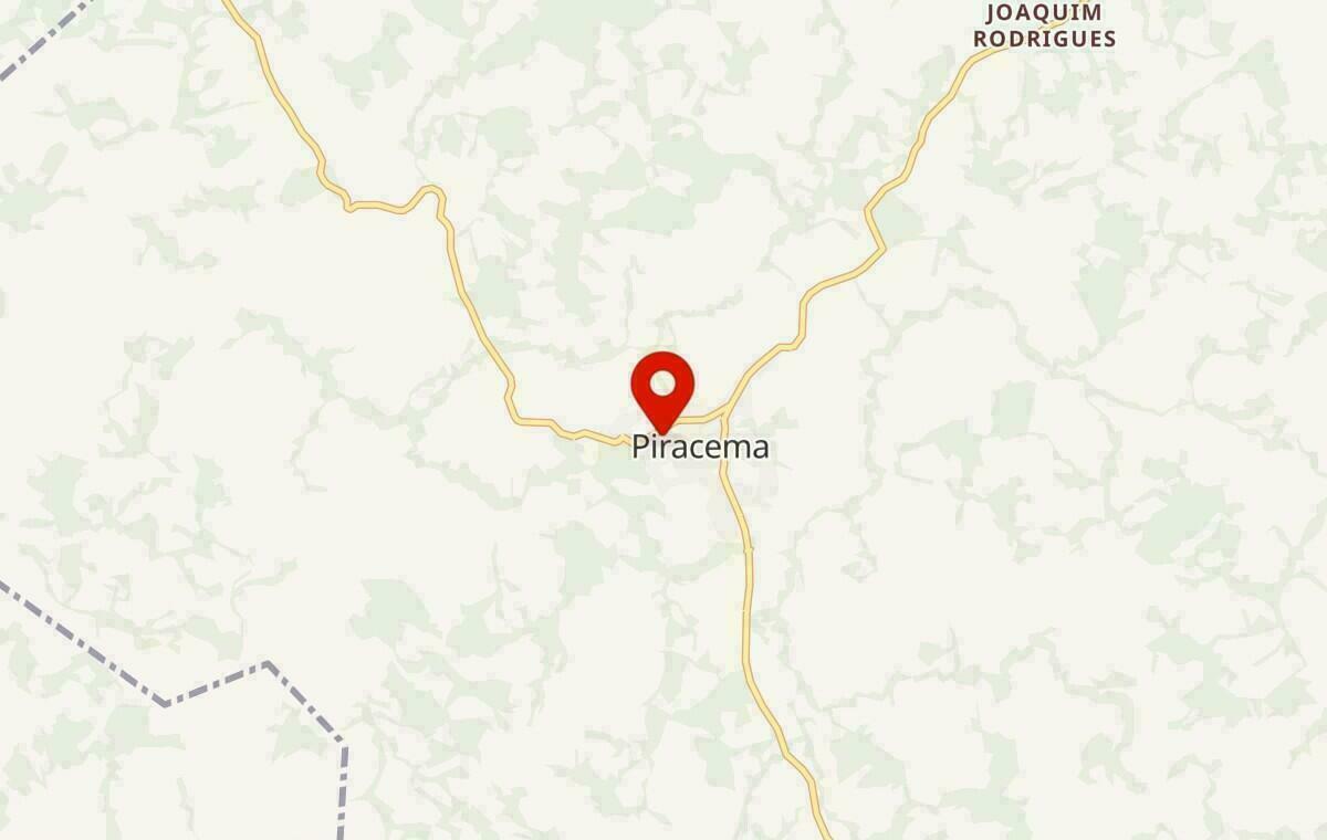 Mapa de Piracema em Minas Gerais